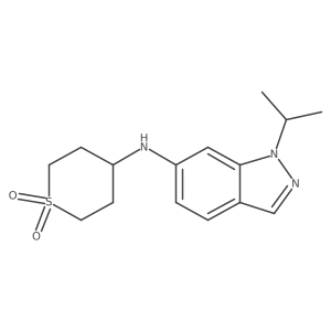 4-((1-Isopropyl-1H-indazol-6-yl)amino)tetrahydro-2H-thiopyran 1,1-dioxide Structure