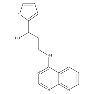 3-({Pyrido[2,3-d]pyrimidin-4-yl}amino)-1-(thiophen-2-yl)propan-1-ol结构式