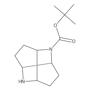tert-Butyl (1R)-2,7-diazatricyclo[4.4.0.03,8]decane-2-carboxylate Structure