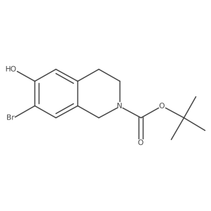 Tert-butyl 7-bromo-6-hydroxy-3,4-dihydro-1H-isoquinoline-2-carboxylate结构式