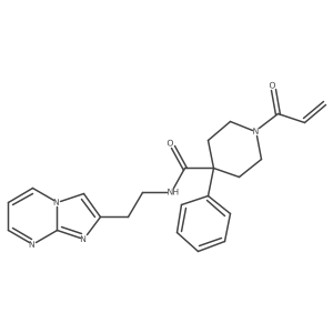 N-(2-{imidazo[1,2-a]pyrimidin-2-yl}ethyl)-4-phenyl-1-(prop-2-enoyl)piperidine-4-carboxamide Structure