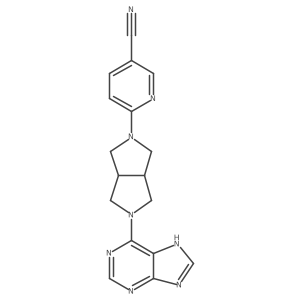 6-[5-(9H-purin-6-yl)-octahydropyrrolo[3,4-c]pyrrol-2-yl]pyridine-3-carbonitrile结构式