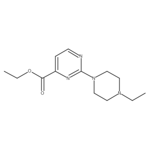 Ethyl 2-(4-ethylpiperazin-1-yl)pyrimidine-4-carboxylate结构式