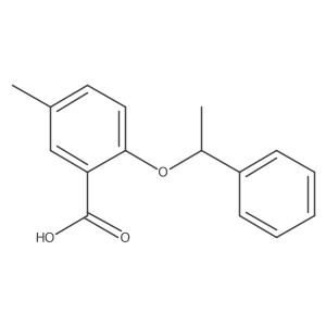 5-Methyl-2-(1-phenylethoxy)benzoic acid结构式