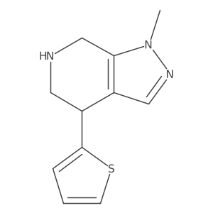 1-methyl-4-(thiophen-2-yl)-1H,4H,5H,6H,7H-pyrazolo[3,4-c]pyridine Structure
