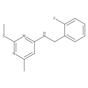N-[(2-fluorophenyl)methyl]-6-methyl-2-(methylsulfanyl)pyrimidin-4-amine Structure