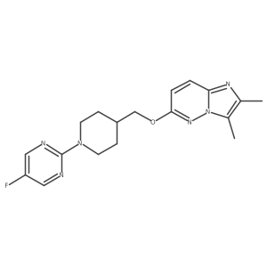 2-{4-[({2,3-Dimethylimidazo[1,2-b]pyridazin-6-yl}oxy)methyl]piperidin-1-yl}-5-fluoropyrimidine结构式