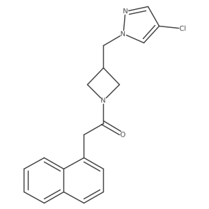 1-{3-[(4-chloro-1H-pyrazol-1-yl)methyl]azetidin-1-yl}-2-(naphthalen-1-yl)ethan-1-one结构式