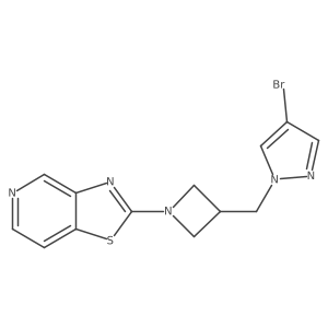 4-bromo-1-[(1-{[1,3]thiazolo[4,5-c]pyridin-2-yl}azetidin-3-yl)methyl]-1H-pyrazole Structure