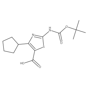 2-{[(Tert-butoxy)carbonyl]amino}-4-cyclopentyl-1,3-thiazole-5-carboxylic acid Structure