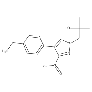 4-[4-(Aminomethyl)phenyl]-alpha,alpha-dimethyl-3-nitro-1H-pyrazole-1-ethanol Structure