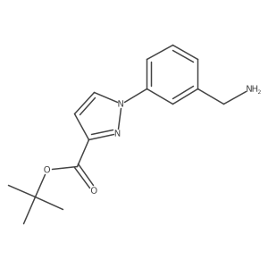 tert-butyl 1-[3-(aminomethyl)phenyl]-1H-pyrazole-3-carboxylate结构式
