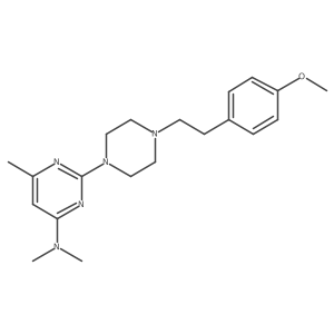 2-{4-[2-(4-methoxyphenyl)ethyl]piperazin-1-yl}-N,N,6-trimethylpyrimidin-4-amine结构式