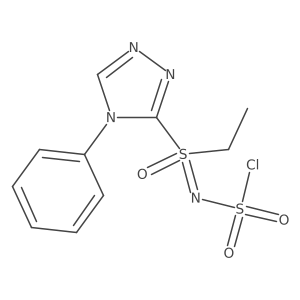 [(chlorosulfonyl)imino](ethyl)(4-phenyl-4H-1,2,4-triazol-3-yl)-lambda6-sulfanone Structure