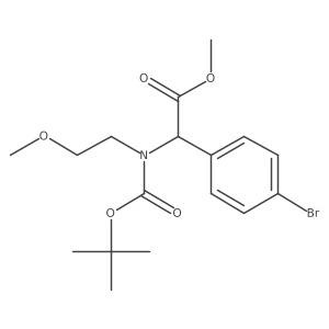 Methyl 2-(4-bromophenyl)-2-{[(tert-butoxy)carbonyl](2-methoxyethyl)amino}acetate结构式
