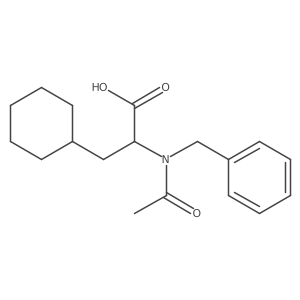 2-(N-benzylacetamido)-3-cyclohexylpropanoic acid结构式