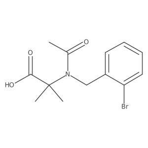 2-{N-[(2-bromophenyl)methyl]acetamido}-2-methylpropanoic acid结构式