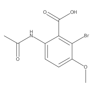 2-Bromo-6-acetamido-3-methoxybenzoic acid结构式