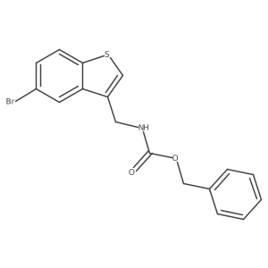 benzyl N-[(5-bromo-1-benzothiophen-3-yl)methyl]carbamate结构式