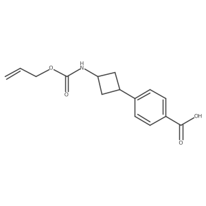 4-[(1r,3r)-3-{[(Prop-2-en-1-yloxy)carbonyl]amino}cyclobutyl]benzoic acid结构式