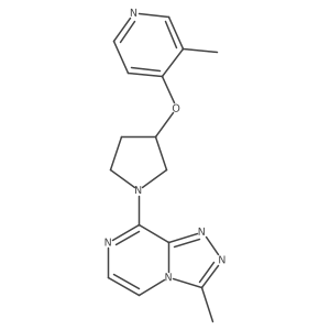 3-Methyl-4-[(1-{3-methyl-[1,2,4]triazolo[4,3-a]pyrazin-8-yl}pyrrolidin-3-yl)oxy]pyridine结构式