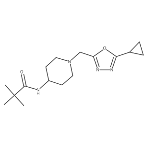 N-{1-[(5-cyclopropyl-1,3,4-oxadiazol-2-yl)methyl]piperidin-4-yl}-2,2-dimethylpropanamide Structure