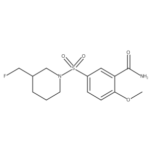 5-{[3-(Fluoromethyl)piperidin-1-yl]sulfonyl}-2-methoxybenzamide Structure