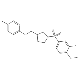 3-{[1-(3-Chloro-4-methoxybenzenesulfonyl)pyrrolidin-3-yl]methoxy}-6-methylpyridazine结构式