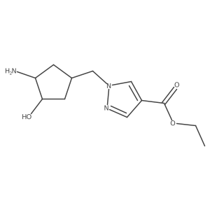 ethyl 1-[(3-amino-4-hydroxycyclopentyl)methyl]-1H-pyrazole-4-carboxylate Structure