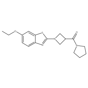 6-Ethoxy-2-[3-(pyrrolidine-1-carbonyl)azetidin-1-yl]-1,3-benzothiazole结构式