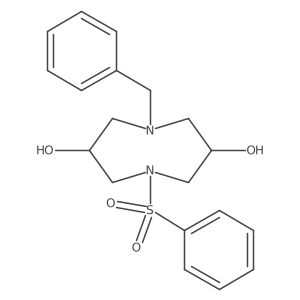 5-Benzyl-3,7-dihydroxy-1-phenylsulfonyl-1,5-diazacyclooctane Structure