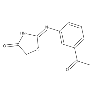 2-[(3-acetylphenyl)amino]-1,3-thiazol-4(5H)-one结构式