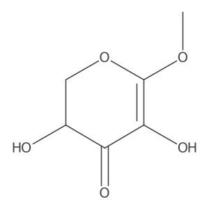4H-Pyran-4-one, 2,3-dihydro-3,5-dihydroxy-6-methoxy-结构式