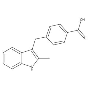 4-[(2-methyl-1H-indol-3-yl)methyl]benzoic acid Structure