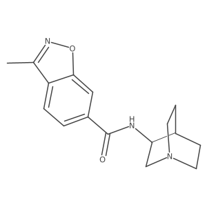 N-[(3R)-1-azabicyclo[2.2.2]oct-3-yl]-3-methyl-1,2-benzisoxazole-6-carboxamide Structure