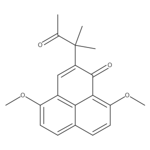 2-(1,1-Dimethyl-2-oxopropyl)-4,9-dimethoxy-1H-phenalen-1-one结构式