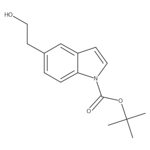 5-(2-Hydroxy-ethyl)-indole-1-carboxylic acid tert-butyl ester Structure