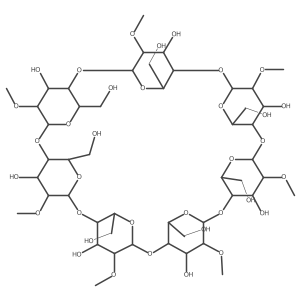 2A,2B,2C,2D,2E,2F,2G-Hepta-O-methyl-|A-cyclodextrin Structure