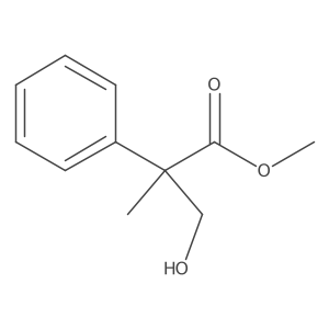 Methyl 3-hydroxy-2-methyl-2-phenylpropanoate结构式