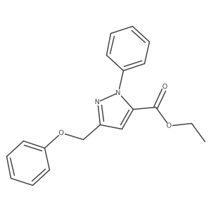 Ethyl 3-(phenoxymethyl)-1-phenyl-1H-pyrazole-5-carboxylate结构式