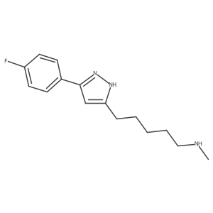 {5-[5-(4-fluorophenyl)-1H-pyrazol-3-yl]pentyl}(methyl)amine结构式