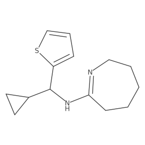 N-(Cyclopropyl-2-thienylmethyl)-3,4,5,6-tetrahydro-2H-azepin-7-amine结构式