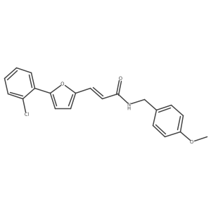 3-(5-(2-Chlorophenyl)furan-2-yl)-N-(4-methoxybenzyl)acrylamide Structure