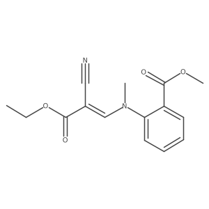 Methyl 2-[(2-cyano-3-ethoxy-3-oxo-1-propen-1-yl)methylamino]benzoate Structure