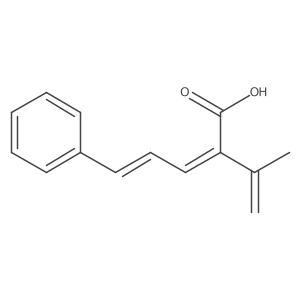 2-(1-Methylethenyl)-5-phenyl-2,4-pentadienoic acid Structure