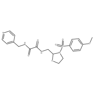 N1-((3-((4-methoxyphenyl)sulfonyl)oxazolidin-2-yl)methyl)-N2-(pyridin-4-ylmethyl)oxalamide Structure