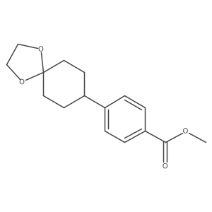 Methyl 4-(1,4-dioxaspiro[4.5]dec-8-yl)benzoate结构式