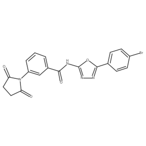N-[5-(4-bromophenyl)-1,3,4-oxadiazol-2-yl]-3-(2,5-dioxopyrrolidin-1-yl)benzamide结构式