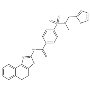 N-(4,5-dihydronaphtho[1,2-d]thiazol-2-yl)-4-(N-(furan-2-ylmethyl)-N-methylsulfamoyl)benzamide结构式
