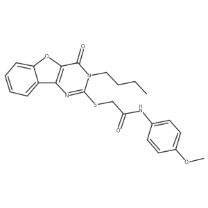 2-((3-butyl-4-oxo-3,4-dihydrobenzofuro[3,2-d]pyrimidin-2-yl)thio)-N-(4-methoxyphenyl)acetamide Structure
